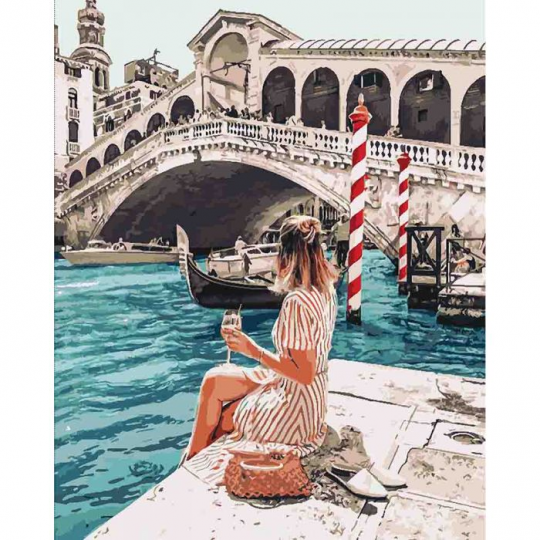 Картина по номерам Люди &quot;Влюблена в Венецию&quot;, в термопакете 40*50см Фото