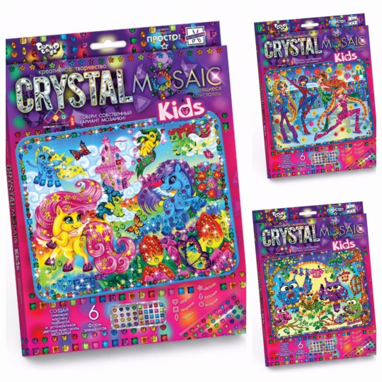 Crystal mosaic kids - мозаика из кристаллов набор для творчества с фото готовых работ Фото