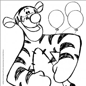 Холст с контуром &quot;Тигр с шариками&quot; (20*20см) с красками №950701