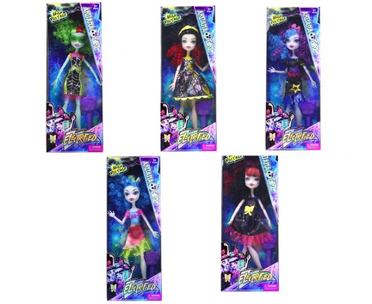 Кукла &quot;Monster High&quot;Electrified&quot;, 4 вида, с расческой, шарнирные, в кор. 33*12*5см  (96шт/2) Фото