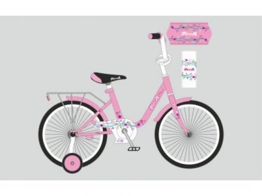 Велосипед детский PROF1 16д. Y1681 (1шт) Flower, розовый,звонок,доп.колеса Фото
