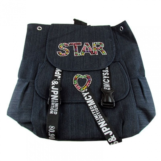 Рюкзак тканевый STAR с бусинками 1-236 (12381) Фото