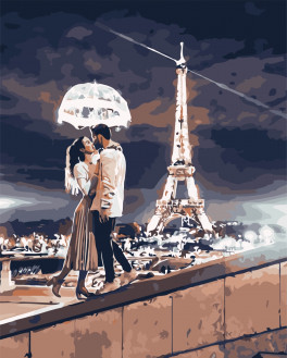 Картина по номерам &quot;Любовь в Париже&quot; 40*50см