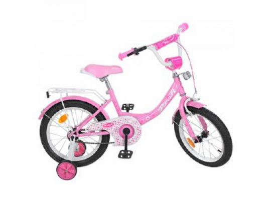 Велосипед детский PROF1 12д. Y1211 (1шт) Princess,розовый,звонок,доп.колеса Фото