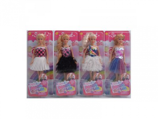 Кукла DEFA 8434-BF (48шт) 29см, платье с пайетками, 4вида, на листе, 13-32-5см Фото