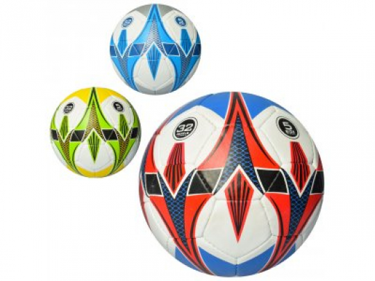 Мяч футбольный 3000-41 (30шт) размер 5, ПУ1,4мм, 32панели, ручная работа, 400-420г, 3цв, в кульке Фото