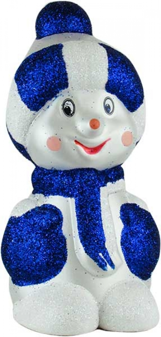 Новогодняя фигура Снеговик №1 18*8см пластик, ассорти цветов Фото