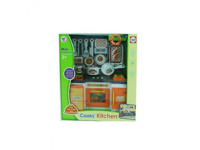 Мебель K1501A-3 (24шт) кухня 22см, свет, посуда, на бат-ке(табл), в кор-ке, 28-31-11см