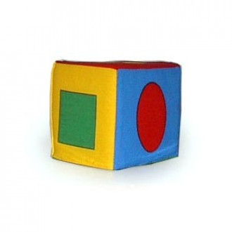 Кубик- погремушка. Геометрические фигуры