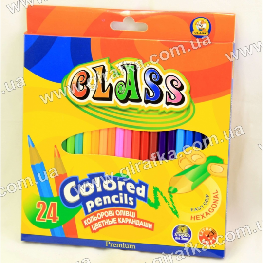 Цветные карандаши Class Премиум 24 цвета Фото