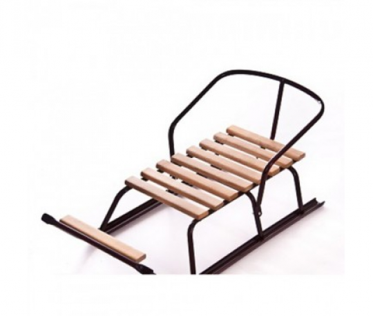 Санки ЗЕЛЕНЫЕ сталь, порошковая окраска деревянное сиденье. Фото
