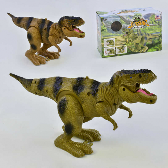 Динозавр WS 5316 B (48) 2 вида, ходит, двигается рот, на батарейке, в коробке Фото