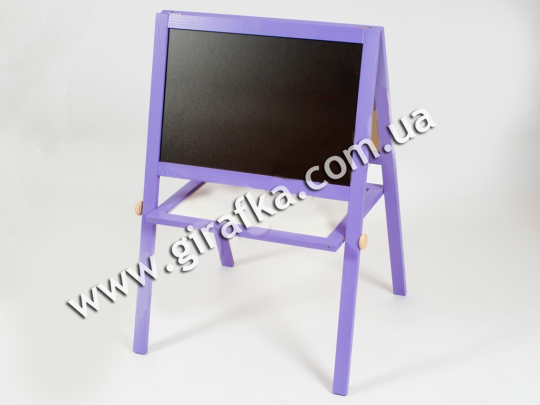 Мольберт деревянный - 2 сторонний фиолетового цвета Фото