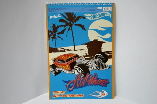 Альбом для рисования Kite Hot Wheels 30л. HW16-243 спир лам. Фото
