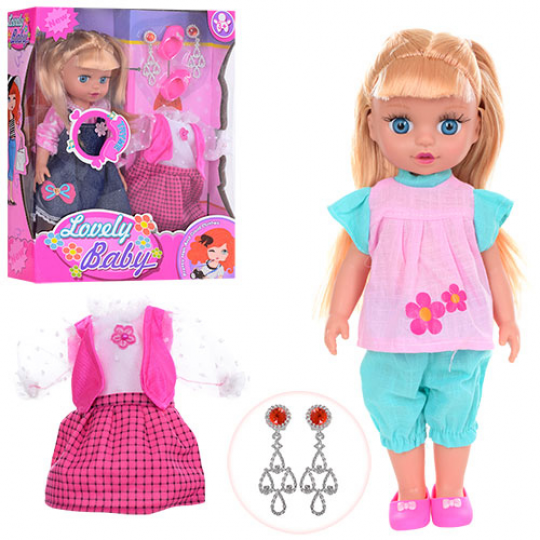 Кукла с нарядом LB360-61 (12шт) 31см, платье 1шт,аксесс,муз,на бат(таб),2вида,в кор-ке,30-37-10см Фото