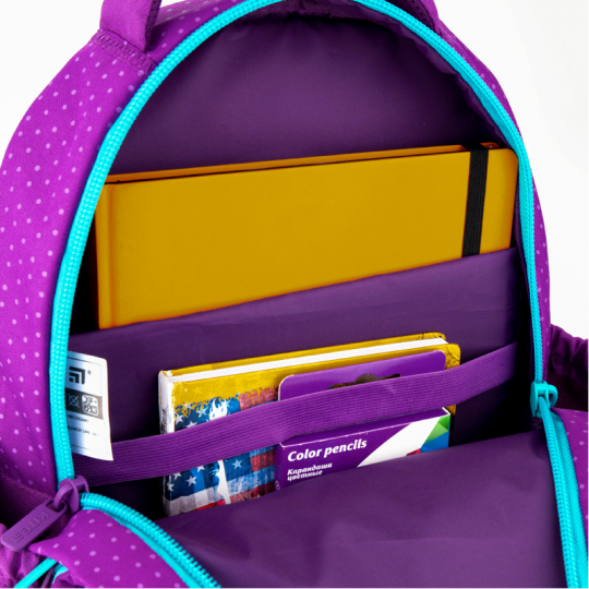 Рюкзак школьный Kite Education Charming для девочек 800 г 38x28x16 см 18 л Фиолетовый (K20-700M-3) Фото