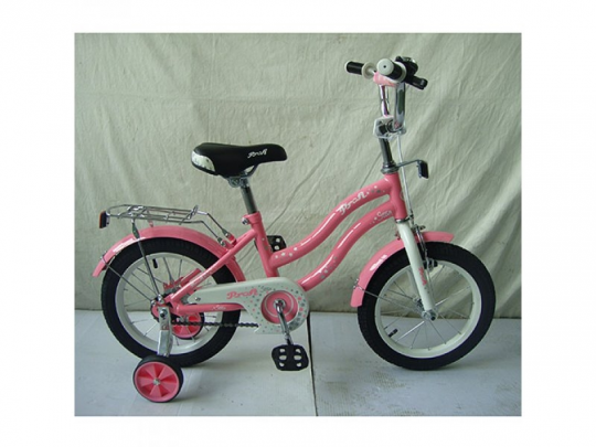 Велосипед детский PROF1 14д. L1491 (1шт) Star, розовый,звонок,доп.колеса Фото