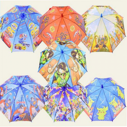 Зонт 6 видов, с рисунком, для мальчиков  в п/э 50см /120-4/ Фото
