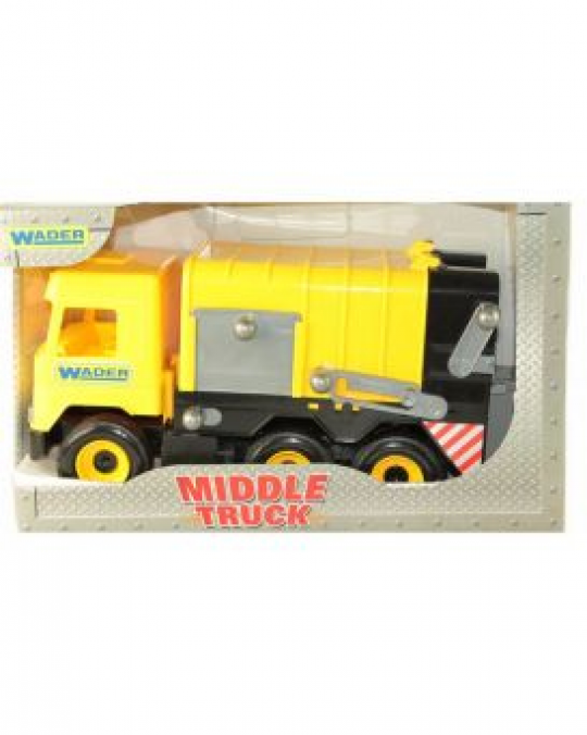 Машина &quot;Middle truck&quot; мусоровоз City, желт в кор.44*26*20 см., ТМ Wader (6шт) Фото