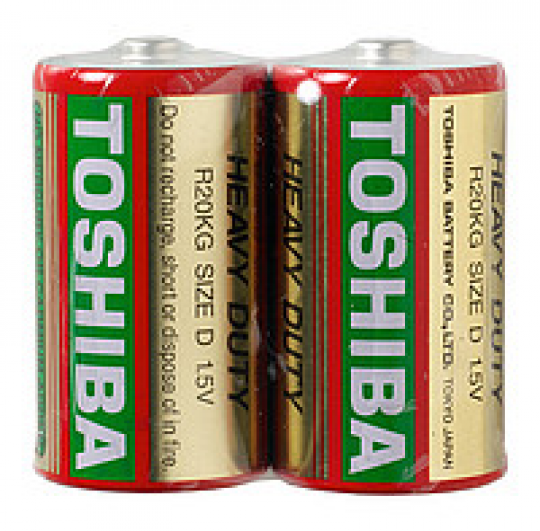 Батарейки Toshiba бочка большая 1.5V R20 /2/ Фото