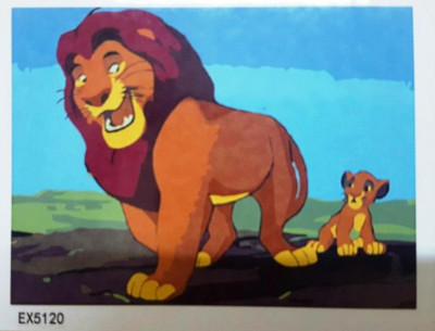 Картина &quot;Король лев&quot; по номерам 30*40см, в кор. 41*31см (44шт)