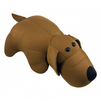 Игрушка-подушка собака коричневая с большим носом (с шариками внутри)
