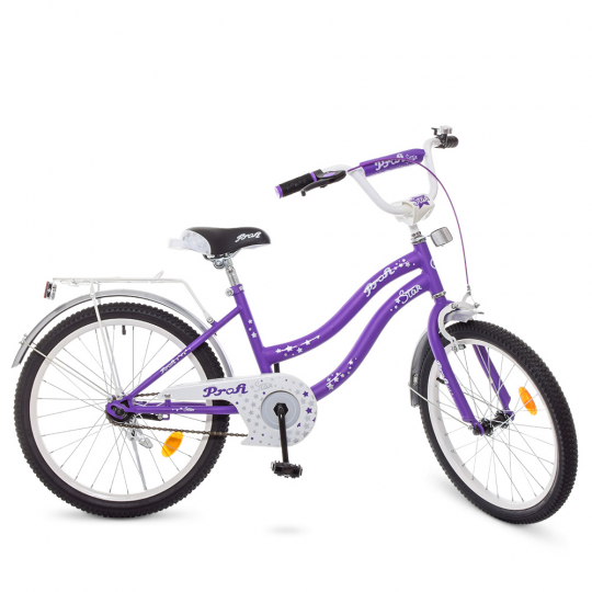 Велосипед детский PROF1 20д. Y2093 (1шт) Star,сирен.-сер,звонок,подножка Фото
