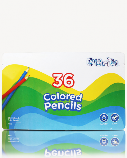 Карандаши Colorite 36 цветов, шестигранные, в метал.пенале 31*19см, ТМ &quot;Marco&quot; (4шт) Фото