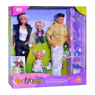 Кукла DEFA 20973 (24шт) кор-ке семья, 32-33-6см
