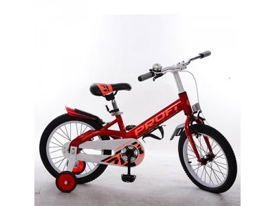 Велосипед детский PROF1 14д. W14115-1 (1шт) Original,красный,крылья,звонок,доп.колеса