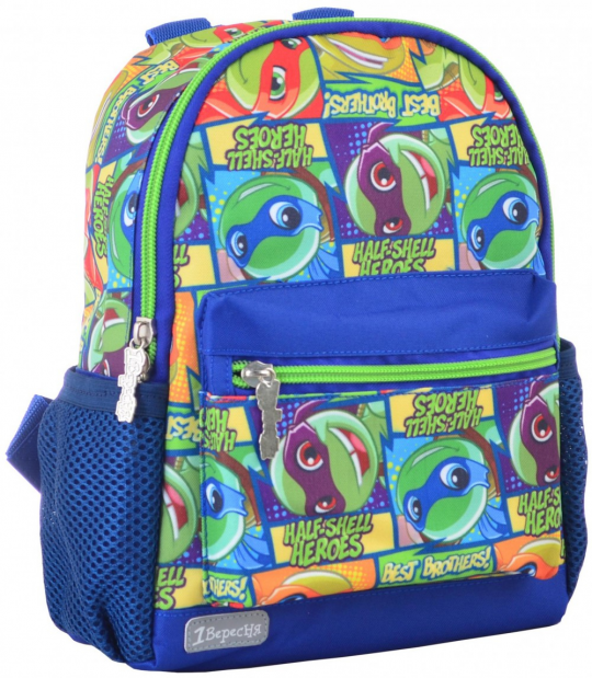 Дошкольный рюкзак 1 Вересня Kids 19х23х10 см 5 л для мальчиков K-16 Turtles (554766) Фото