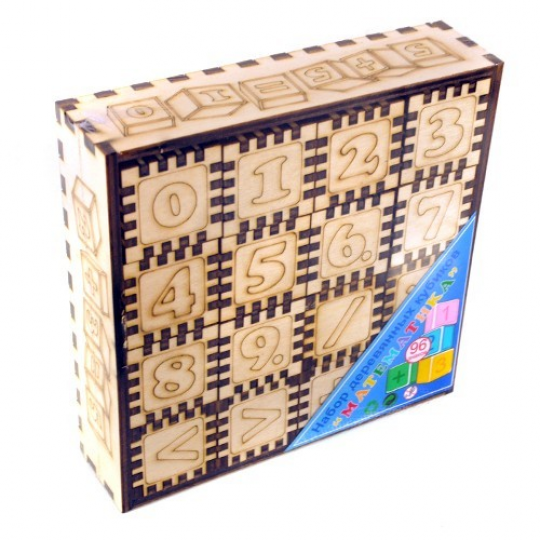 Набор деревянных кубиков Математика Фото