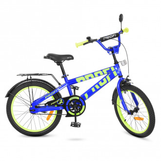 Велосипед детский PROF1 20д. T20172 (1шт) Flash,синий,звонок,подножка