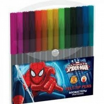 Фломастеры цветные 12 цв Spider-Man Ultimate