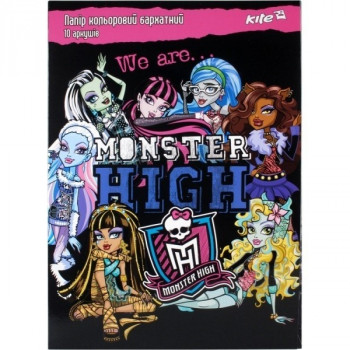 Бумага цветная бархатная A4 Monster High