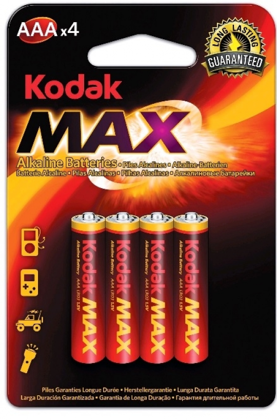 Батарейки Kodak alkaline AAA/4 блистер /40/ Фото