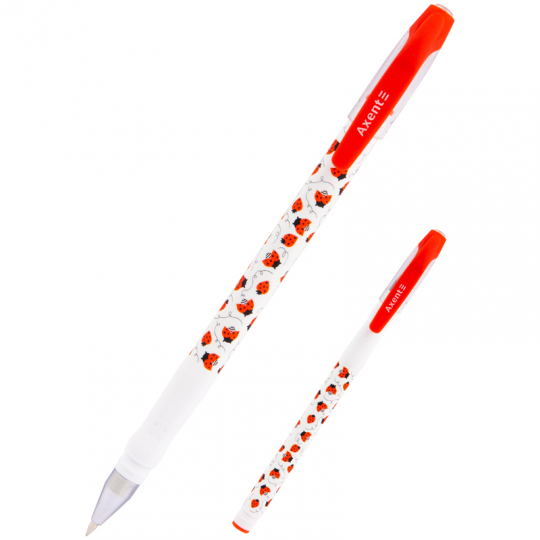 Ручка AXENT шариковая  AB1049-11-A Ladybirds, синяя Фото