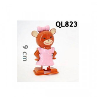 Заводная игрушка QL823 &quot;Мишка &quot; , в пакете 9 см