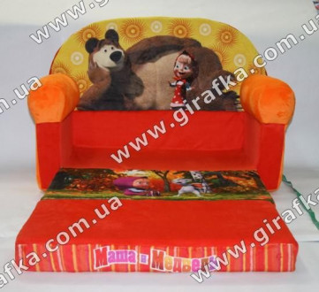 Игровая мебель-диван Маша и медведь1753Н/ОРЖ(1шт) мебельн.поролон