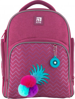 Рюкзак школьный Kite Education Fruits для девочек 760 г 38x29x16.5 см 15.5 л Темно-розовый (K20-706S-3) + пенал в подарок