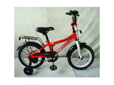 Велосипед детский PROF1 14д. L14105 (1шт) Top Grade, красный,зеркало,звонок,доп.колеса