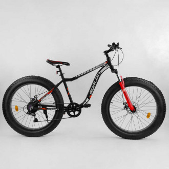 Велосипед Спортивный CORSO «Avalon» 26&quot; дюймов 21085 (1) ФЭТБАЙК, рама алюминиевая, оборудование Shimano 7 скоростей, собран на 75%