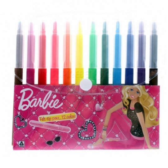 Фломастеры цветные 12 шт Barbie Фото