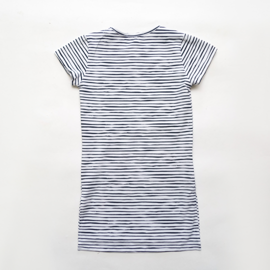 Платье SmileTime для девочки летнее Strip, белый синяя полоса Размеры 122-152 Фото