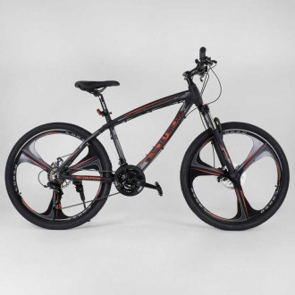 Велосипед Спортивный CORSO EVOLUTION 26&quot;дюймов 93398 (1) рама алюминиевая 17``, 21 скорости, собран на 75%