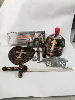 Рыцарский набор 918-1A (16шт/2) шлем, меч, щит, в пакете