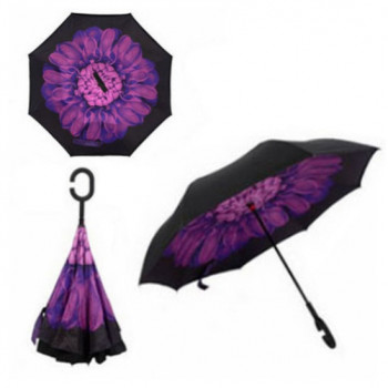 Антизонт - зонт обратного сложения ассорти расцветок