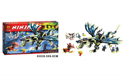 Конструктор Bela Ninja 10400 в розоб. кор. &quot;Атака дракона Моро&quot;, 659 дет.