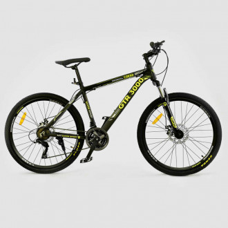 Велосипед Спортивный CORSO 26&quot;дюймов JYT 003 - 3280 GREEN-YELLOW GTR-3000 (1) Алюминий, 21 скорость