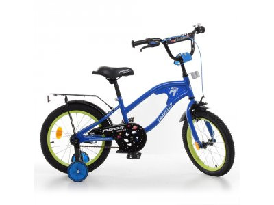 Велосипед детский PROF1 16д. Y16182 (1шт) TRAVELER,синий,звонок,доп.колеса